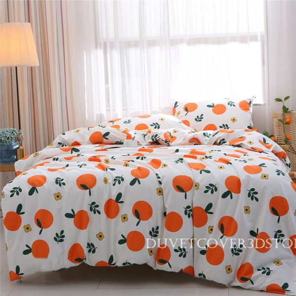 Orange Bedding Etsy