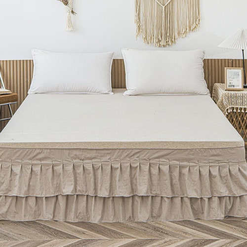 Light Gray Ruffle Bed Skirt US Twin Full Queen King Ruffled Etsy