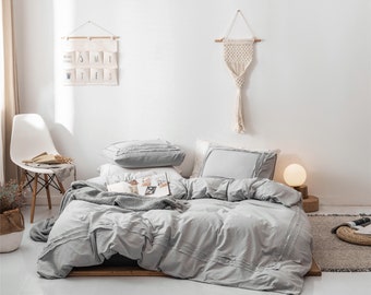 Gray Bedding Etsy