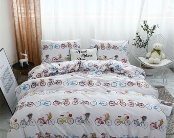 Bicycle Duvet Cover Etsy