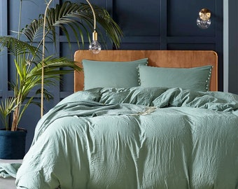 Green Duvet Cover Etsy