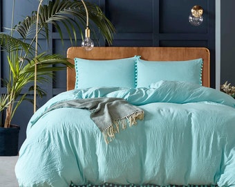 Aqua Bedding Etsy