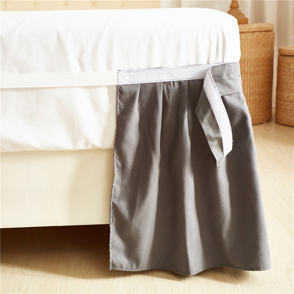 Dark Gray Bed Skirt Shabby Chic Bedding Natural Colors Bedding Etsy