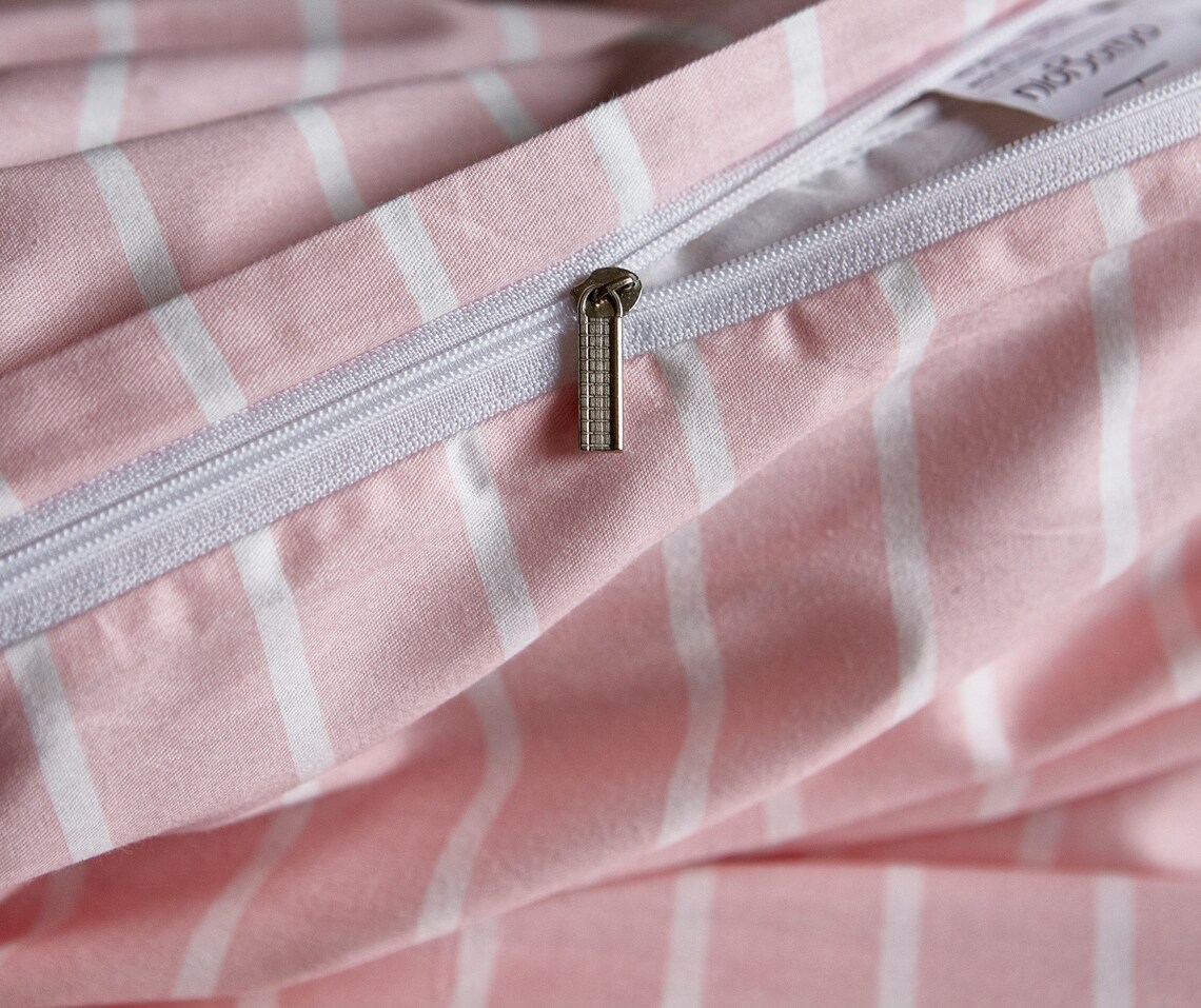 Rosa Stripe impresión 100% algodón edredón cubierta cómoda | Etsy