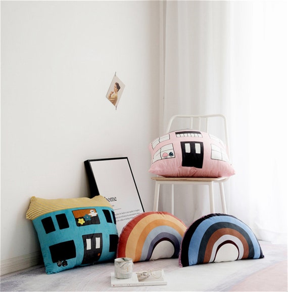 Buy Rainbow House Throw Pillows Baby Play Pillows Cute Cartoon Toy Online in India - Etsy Buy Rainbow House Throw Pillows Baby Play Pillows Cute Cartoon Toy Online in India - Etsy