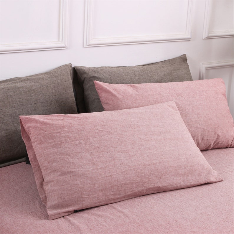 Pink Linen Duvet Cover Set Soft Linen Comforter Covers Linen Etsy