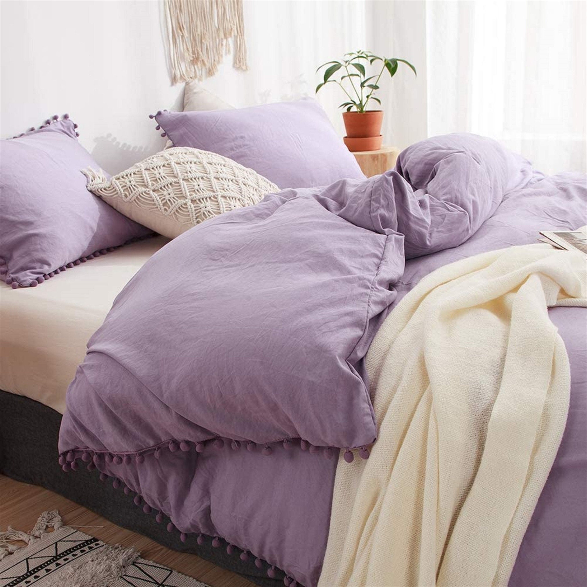 Violet Duvet Cover Pillow Cases Purple, Purple Duvet Cover Sets