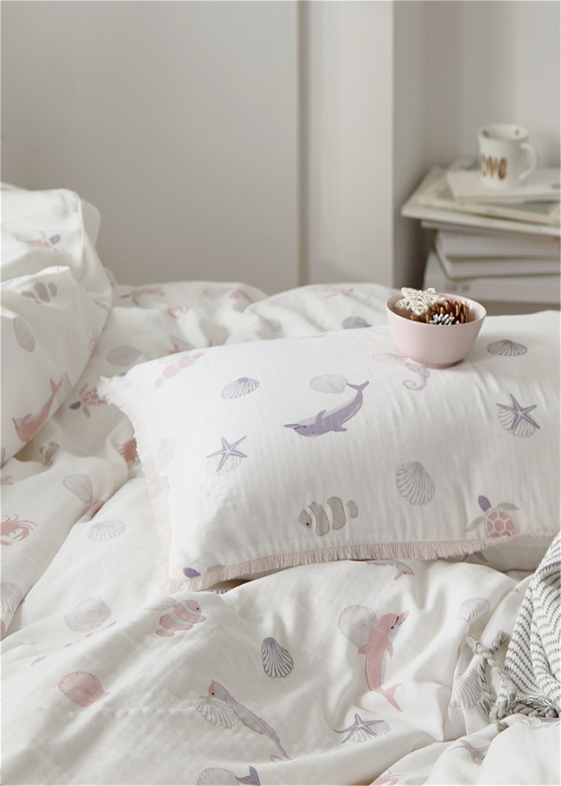 Marine Life Fish Bedding Sets Soft Breathable Duvet Etsy