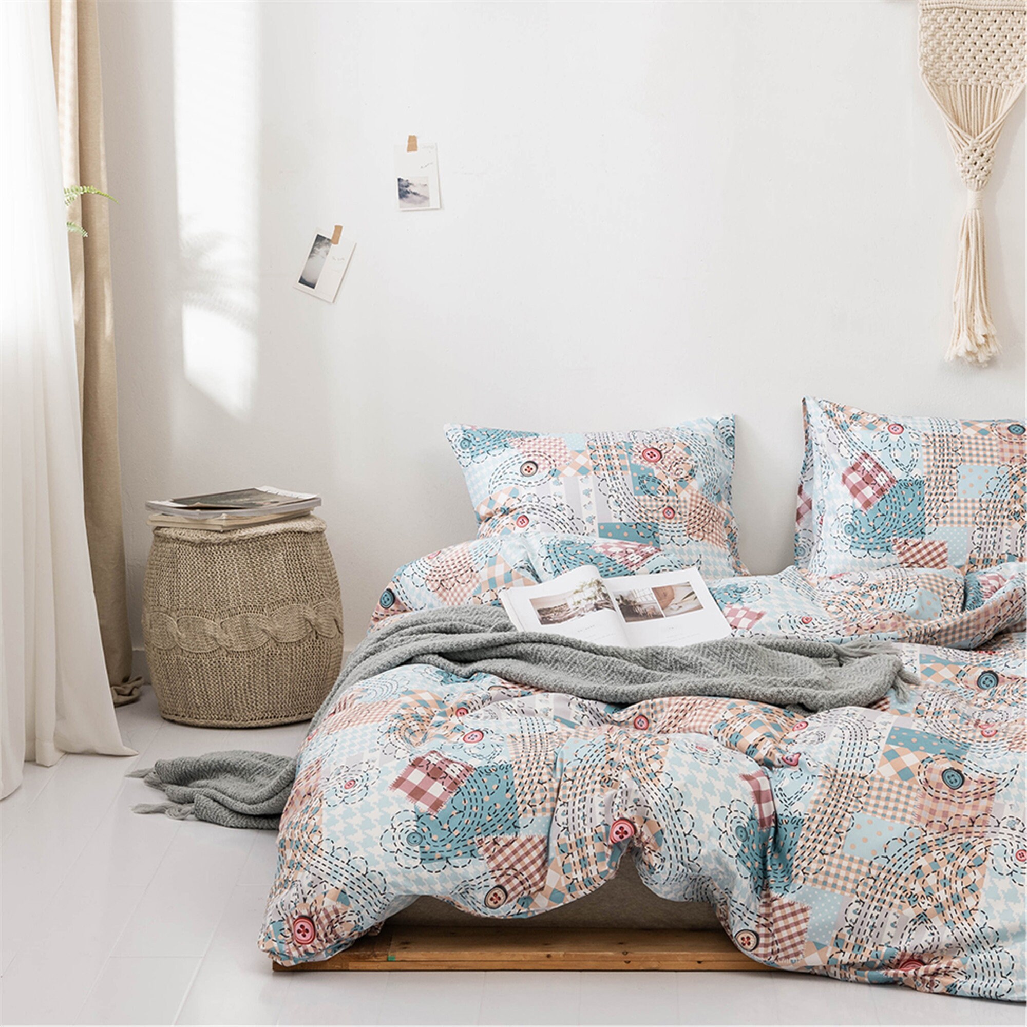 Conjunto de edredón muy artístico y encantador decoración de | Etsy