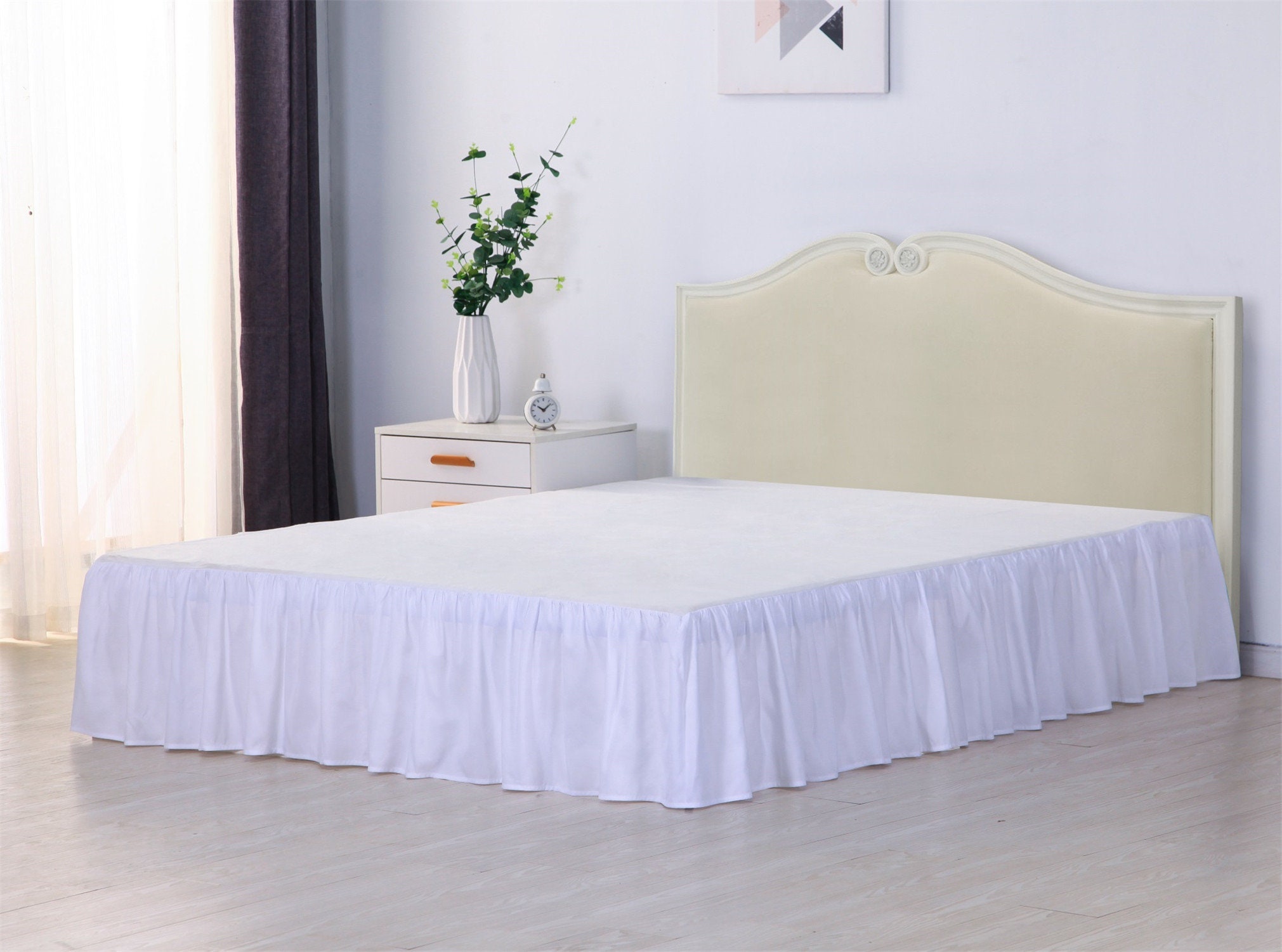 White Ruffle Bed skirt US Twin Full Queen King Ruffled Etsy