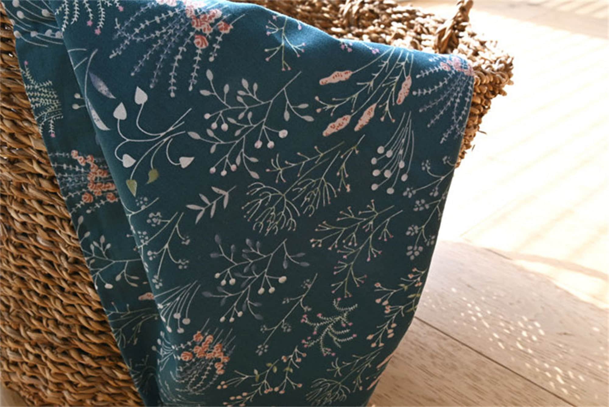 Dark Green Duvet Cover Floral Duvet Covers Plants Leaves 100 Etsy