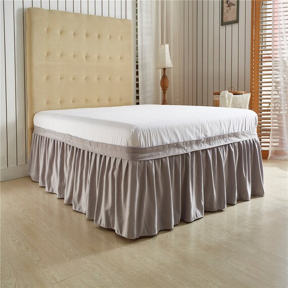 Light Gray Queen Size Bed Skirt Hanaposy