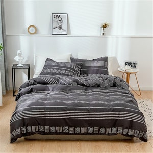 black Quilt Cover Stripe 100/% Cotton Duvet Cover Comforter Quilt Cover Home Bedding Sets Warming Bedroom rich fruits Twin Queen King