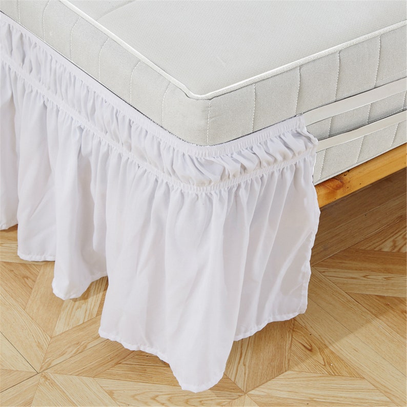 Senior White Bed Skirt Shabby Chic Bedding Natural Colors Etsy