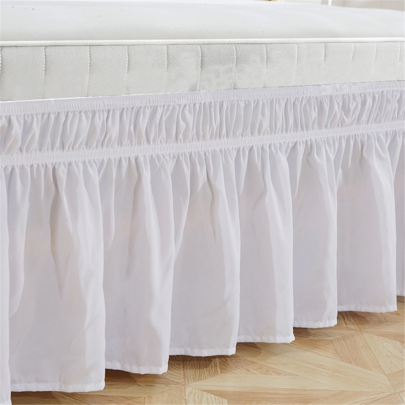 Senior White Bed Skirt Shabby Chic Bedding Natural Colors Etsy
