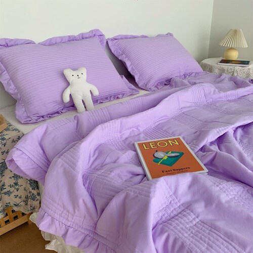 Summer Comforter Insert Purple/cream 