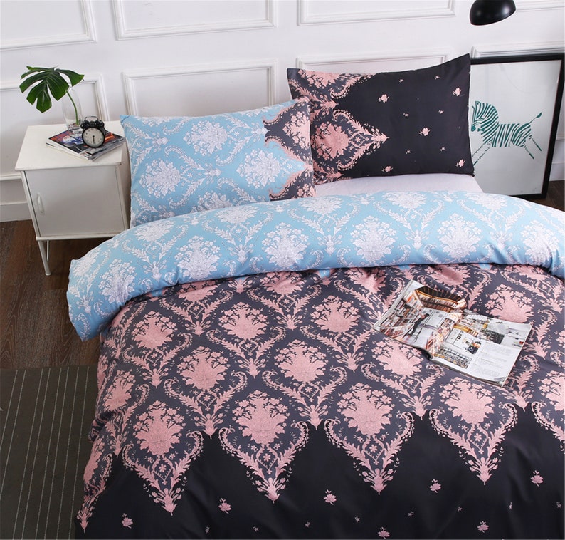 Modern Europeanstyle Decorative Pattern Duvet Cover Sets Etsy