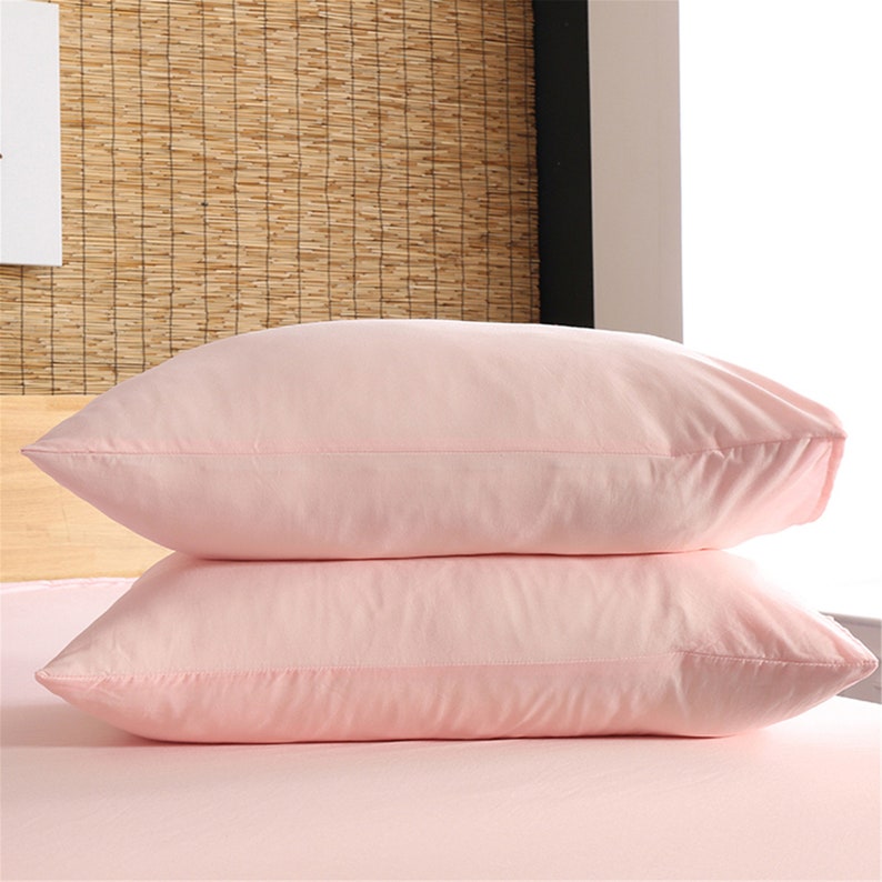 Minimalist Duvet Cover Light Pink Duvet Cover Set Pure Pink Etsy