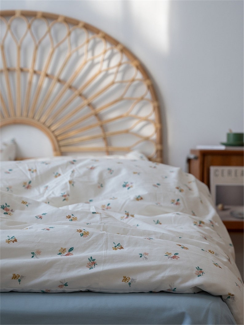 Elegant Small Flowers Duvet Cover Floral Duvet Covers Nature Etsy