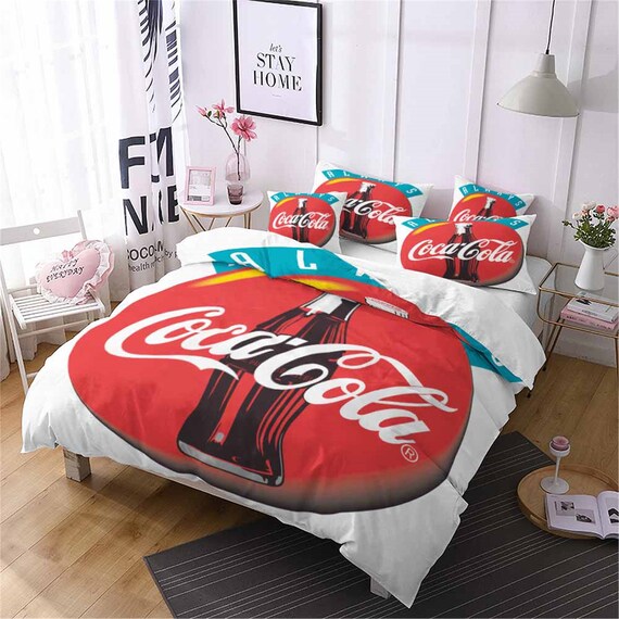 Coca Cola Duvet Cover Red Personality Graffiti Comforter Cover Funny 3d Print Pattern Decor Quilt Cover Bedding Sets Us Gb Au Plus Size