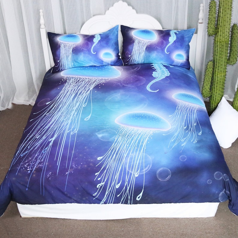 Deepsea Jellyfish Bedding Sets KIDS 3D Printed High Quality Etsy