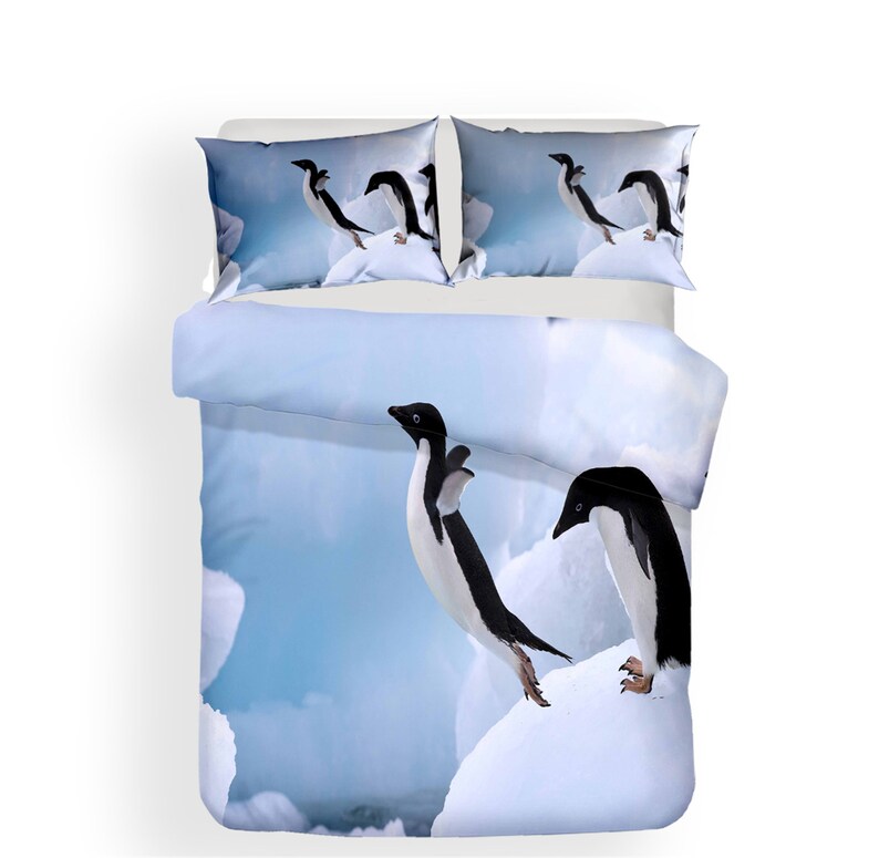 Lovely Penguins Duvet Cover Sets Family Comforter Cover Kids Etsy