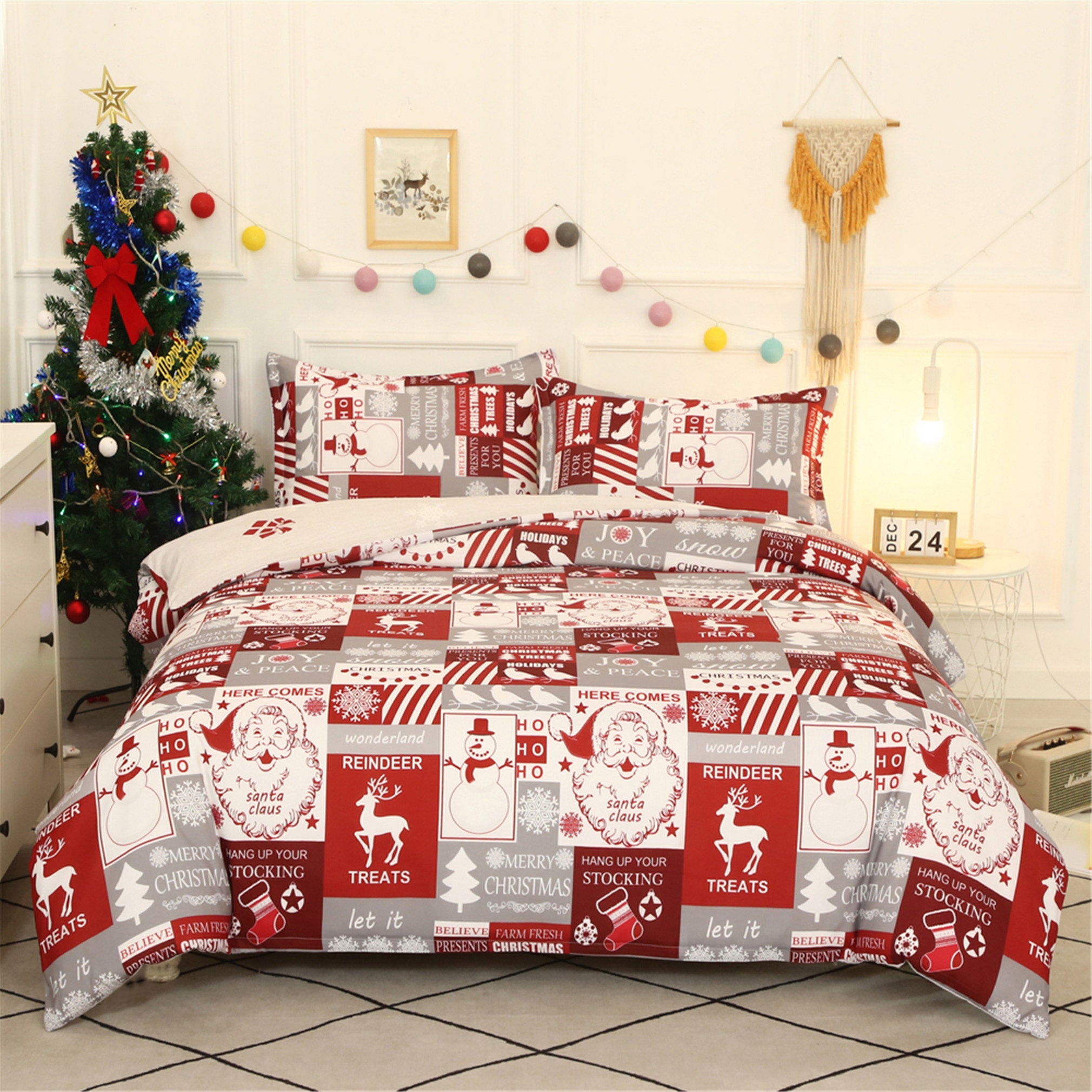 duvet cover double green