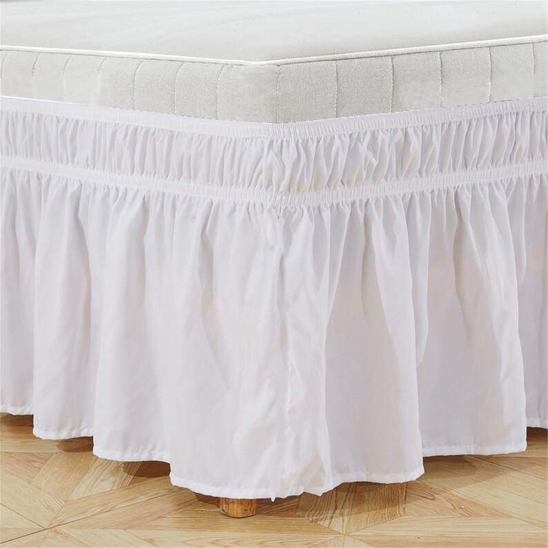Senior White Bed Skirt Shabby Chic Bedding Natural Colors Etsy