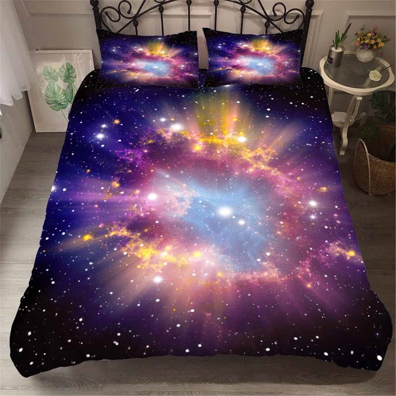 Popular Starry Galaxy Series Duvet Cover Set Nebula Quilt | Etsy