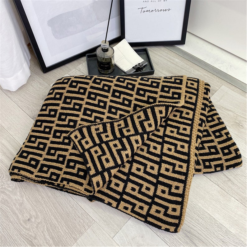 Black Coffee Pattern Throw Blankets Luxury Sofa Sleeping - Etsy