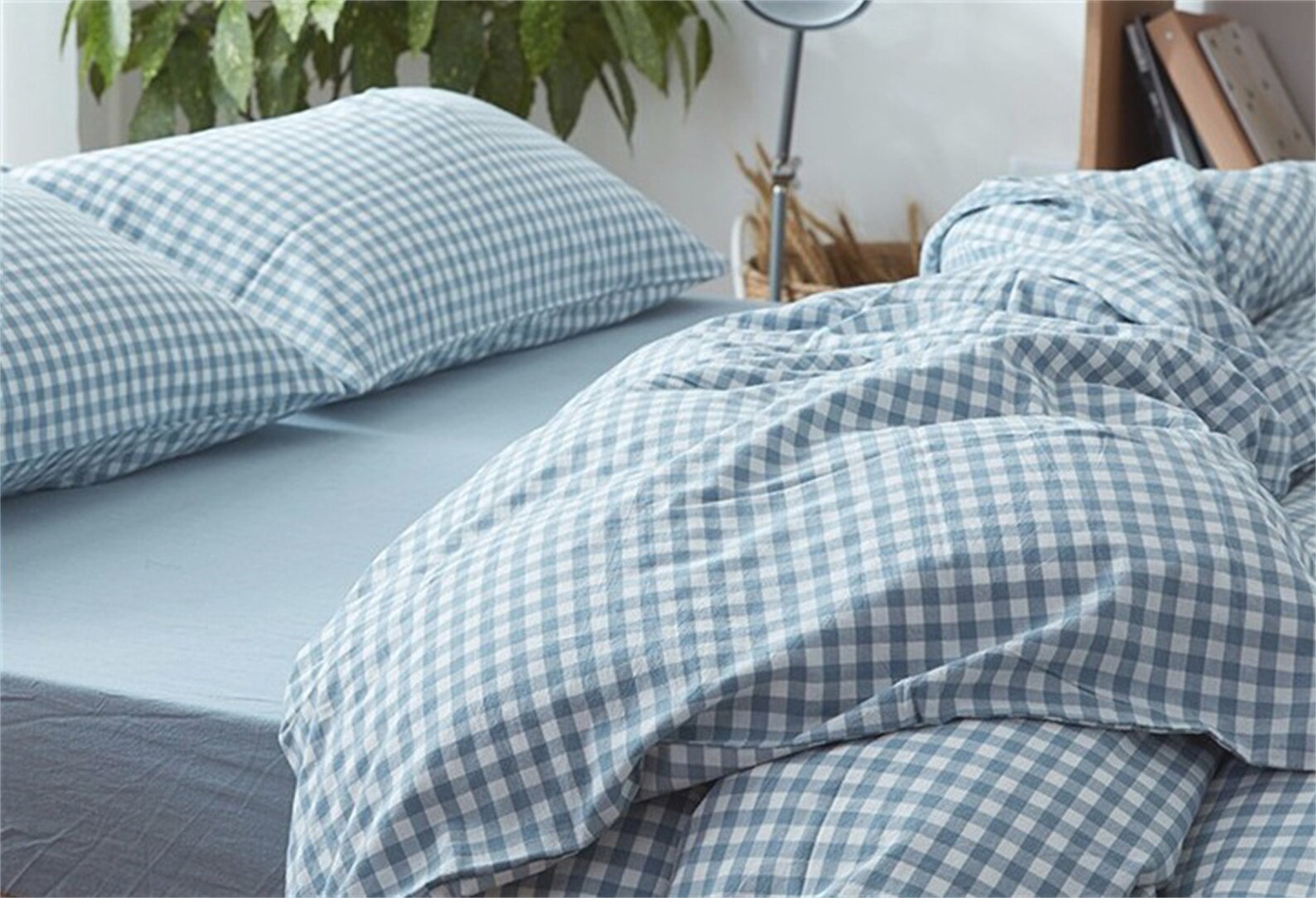 Cotton Gingham Bedding Sets Plaid Duvet Cover Set Etsy UK