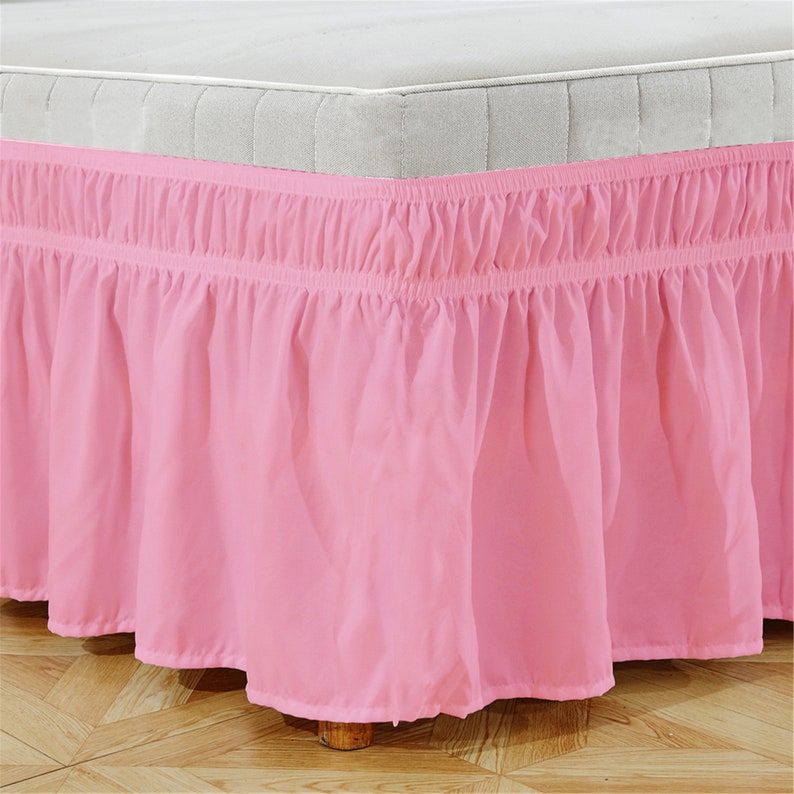 Pink Bed Skirt Shabby Chic Bedding Natural Colors Pink Dust Etsy