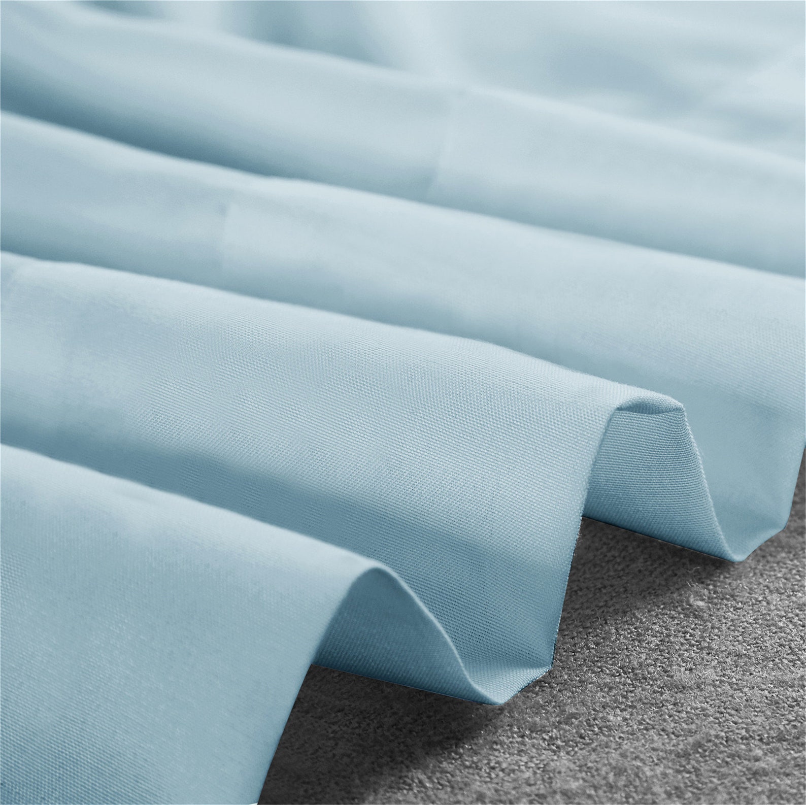 Light Blue Sheet Set Simple Fitted Sheet Flat Sheet 2 Pillow | Etsy