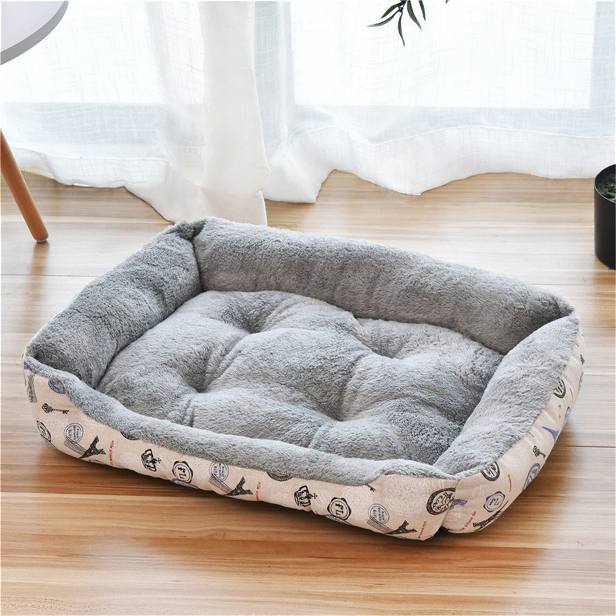 Gray Pet Mattress Large Dog Bed Winter Warm Pet Bed Soft Etsy