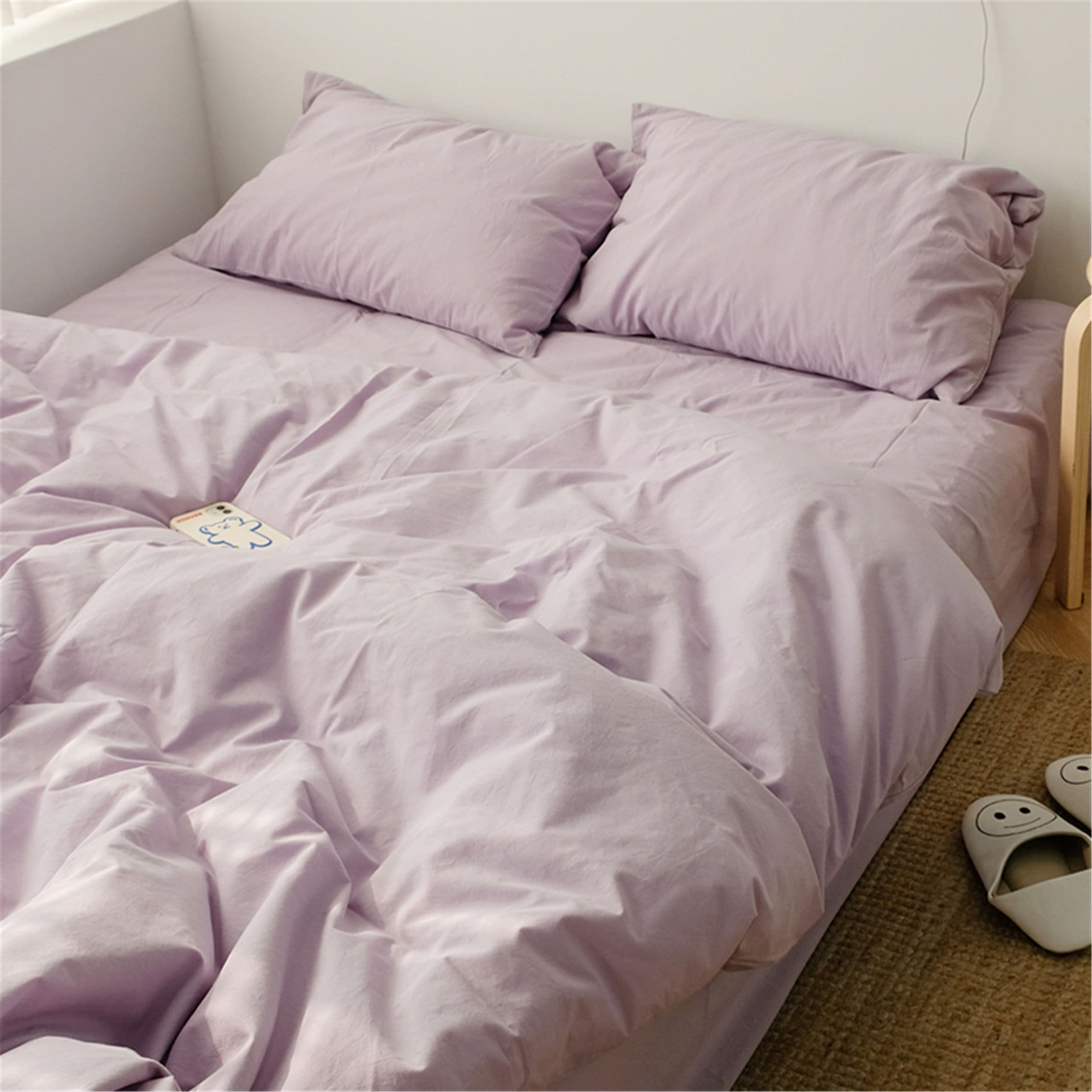 Pale Purple Duvet Cover Set Bedding Sets Violet Duvet Cover - Etsy