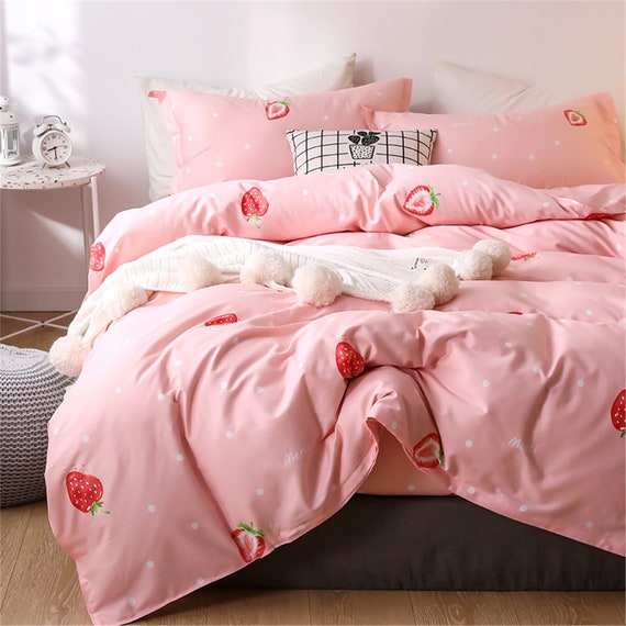 Sweet Girls Duvet Cover Set Strawberry 