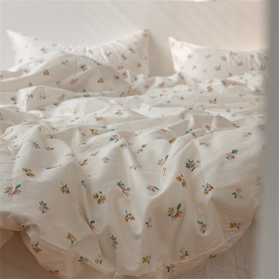 Elegant Small Flowers Duvet Cover Floral Duvet Covers Nature Etsy