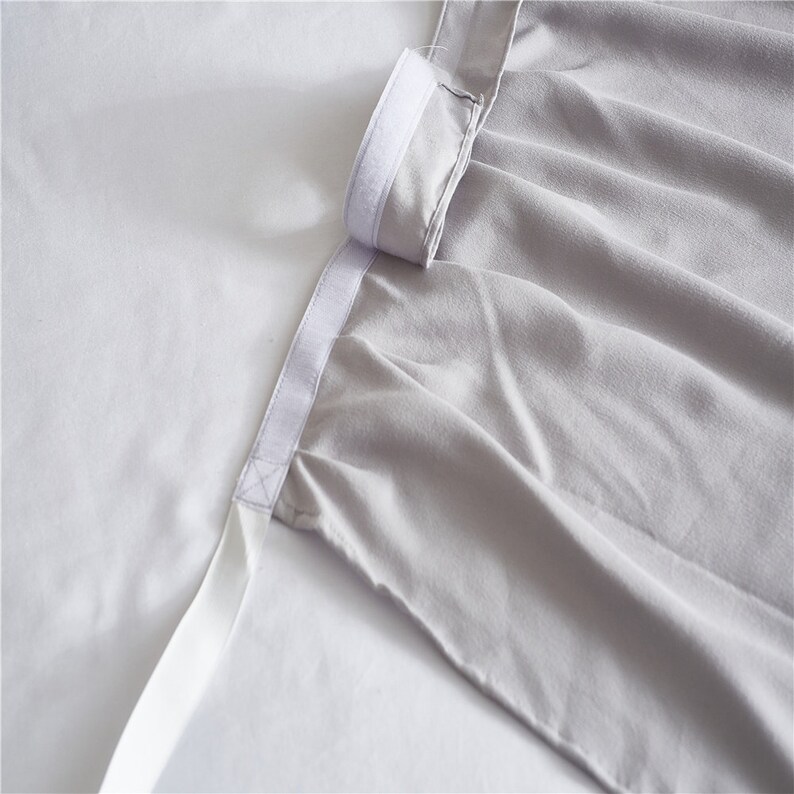 Light Gray Bed Skirt Shabby Chic Bedding Natural Colors | Etsy