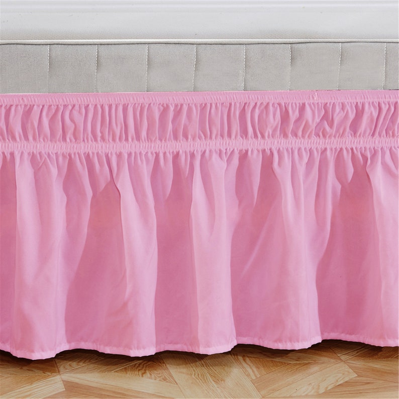 Pink Bed Skirt Shabby Chic Bedding Natural Colors Pink Dust Etsy