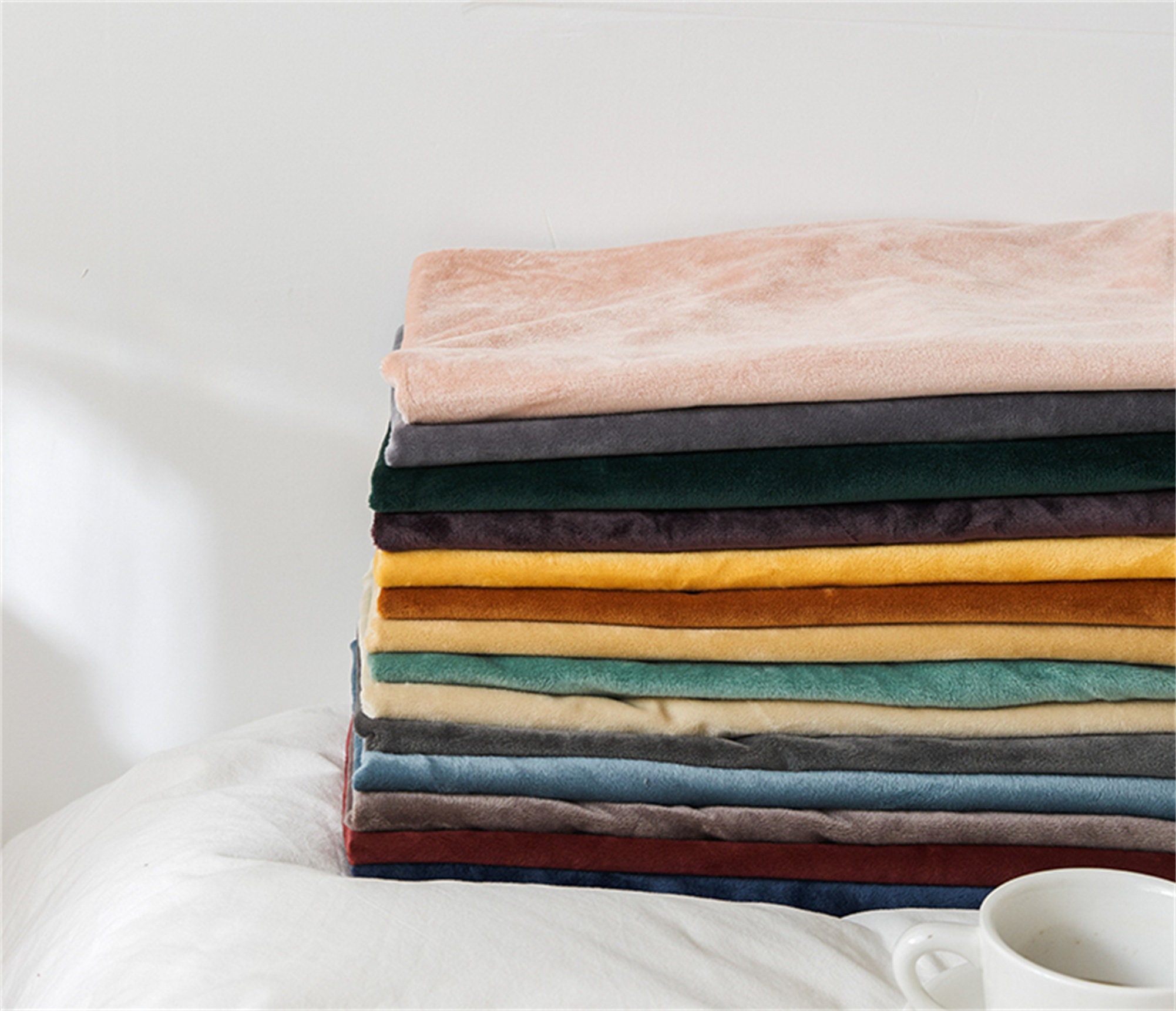 Dusty Pink Velvet Bedding Sets Rose Pink Duvet Coverpillow Etsy