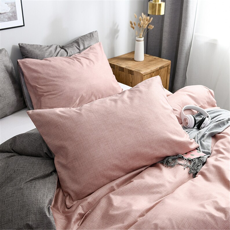 Apricot pink Autumn Winter 3 Piece Comforter Cover Set Duvet Etsy