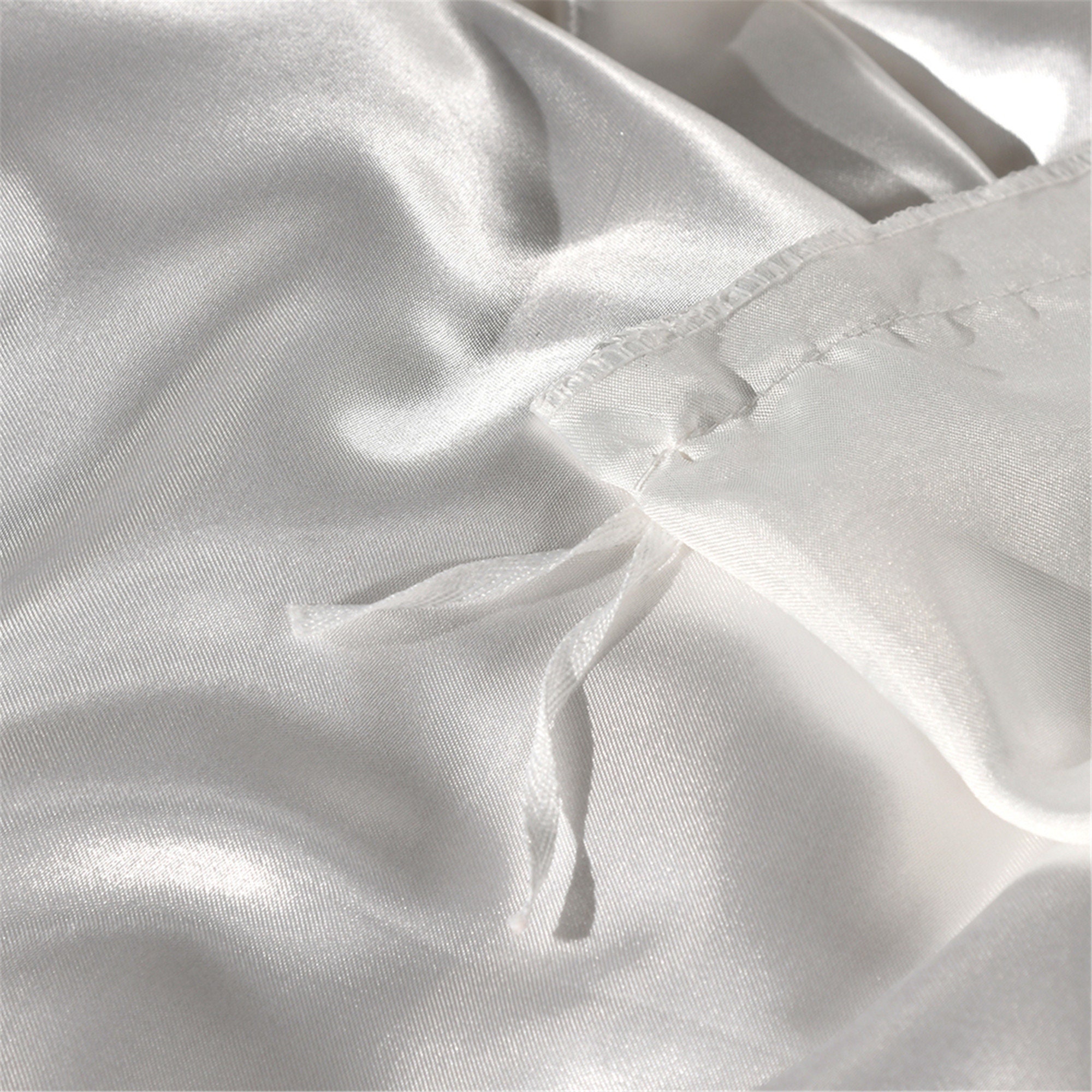 Silk-like White Duvet Cover Soft Silky Bright Comforter - Etsy