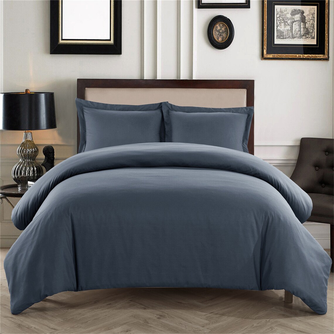Gray Blue Duvet Cover Classic Duvet Cover Set Comfortable Etsy