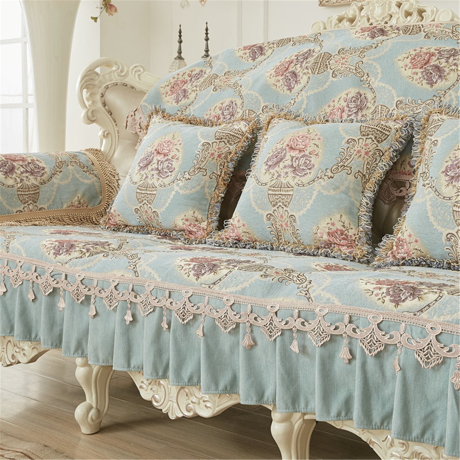 Luxury European Medieval Retro Jacquard Sofa Cover Handmade Etsy