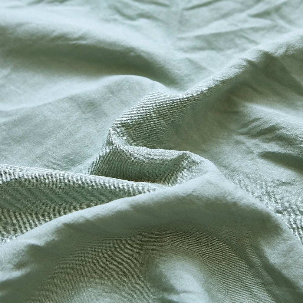 Aqua Green Duvet Cover Solid Color Washed Cotton Comfortable | Etsy