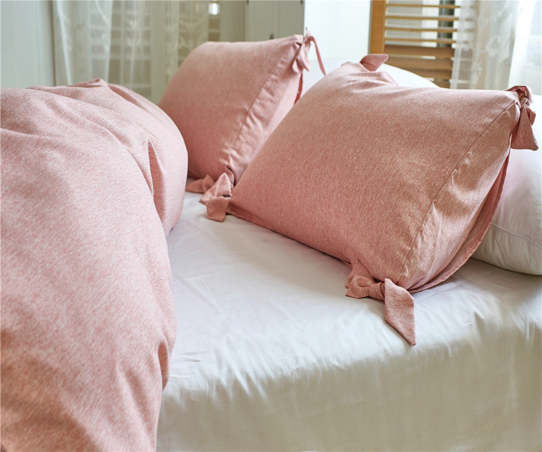 Light Pink Duvet Cover Soft Heavy Quilt Cover Hypoallergenic Etsy