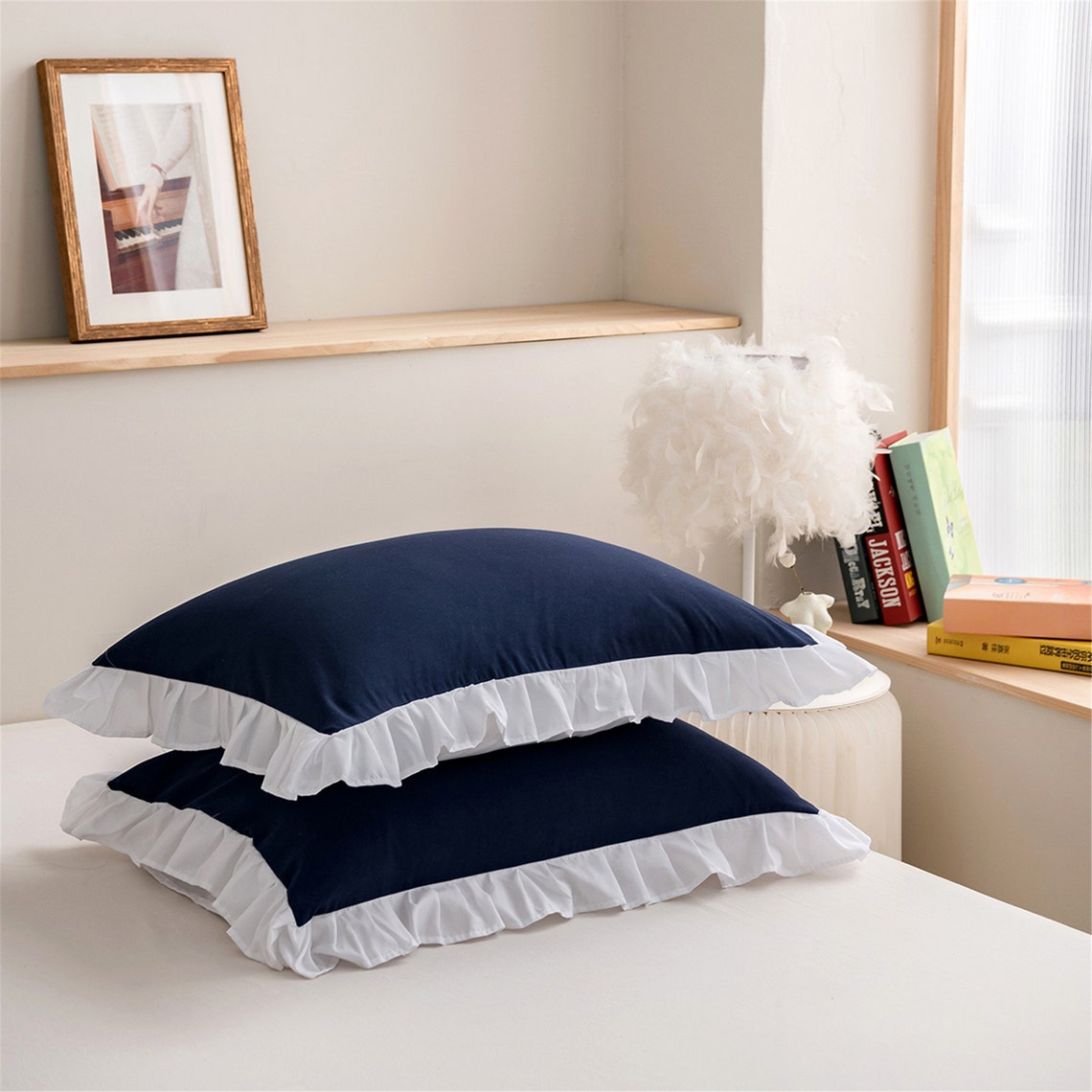 Nouvelle housse élégante de couette marine avec la couleur | Etsy