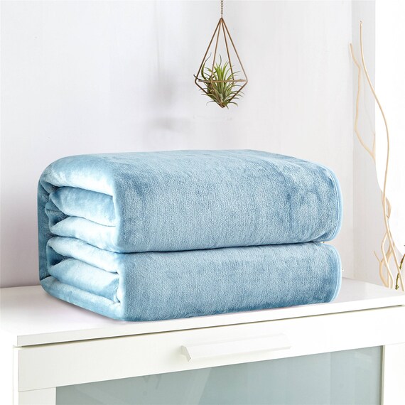 Throw blanket gray Blue Throw blanket Compound Flannel Etsy