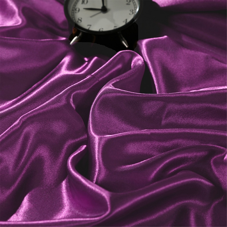 Royal Purple Duvet Cover Silklike Soft Silky Bright Etsy