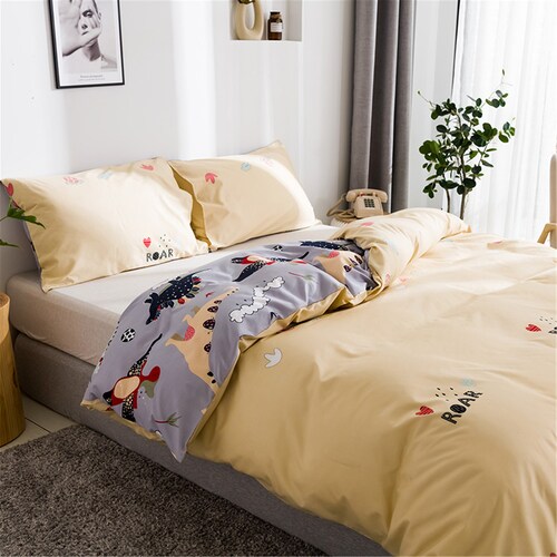 Dinosaurs World order Bedding Sets Kids Duvet Cover with Pillow Cases Trees Quilt Cover Cute Kids Comforter Cover US EU AU Size Housewarming Gifts